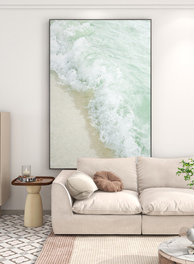 现代小清新艺术别墅挂画海边风景壁画海滩样板间装饰大气高清侘寂