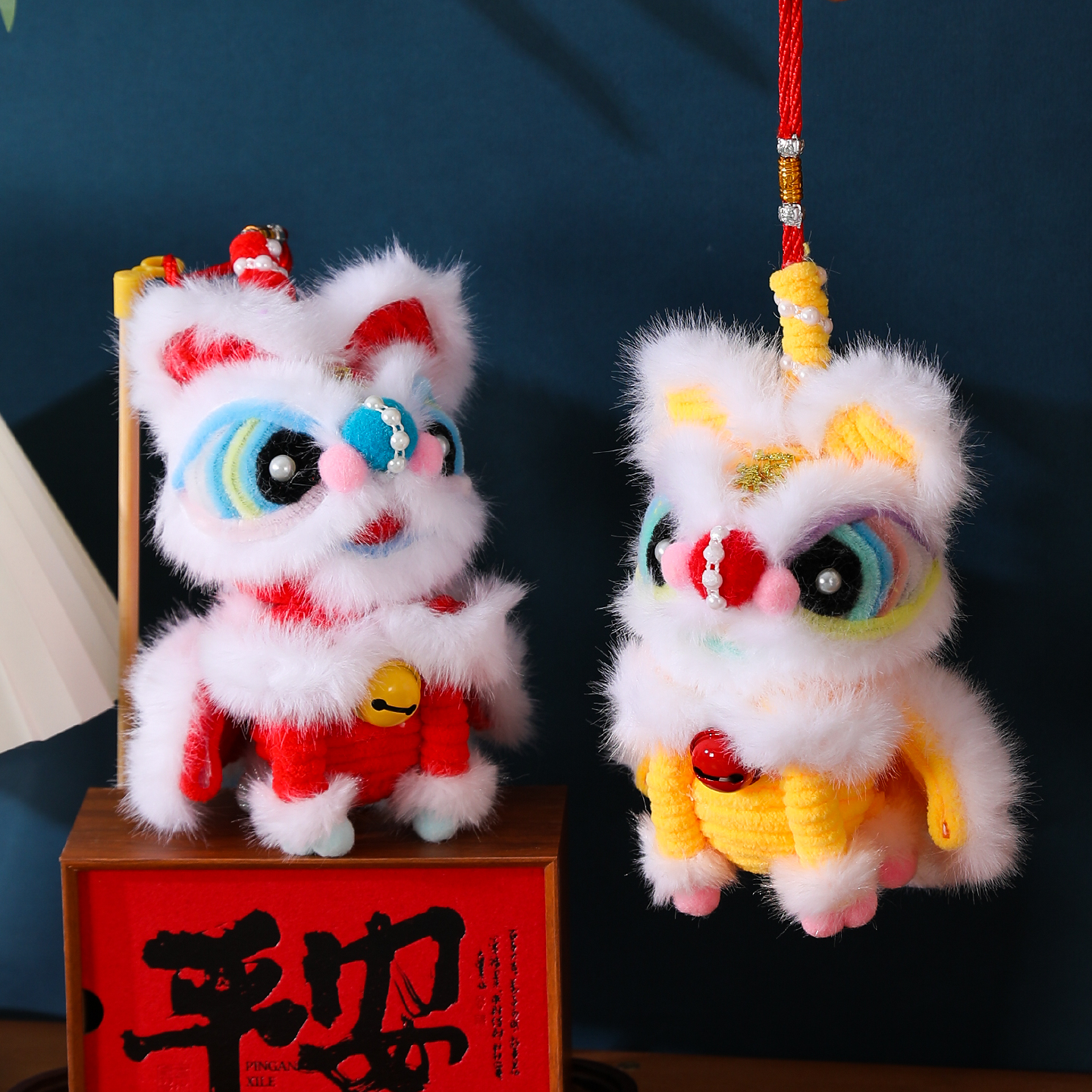 中秋灯笼2025新款非遗手工醒狮花灯小孩手提中式国风宫灯儿童礼物