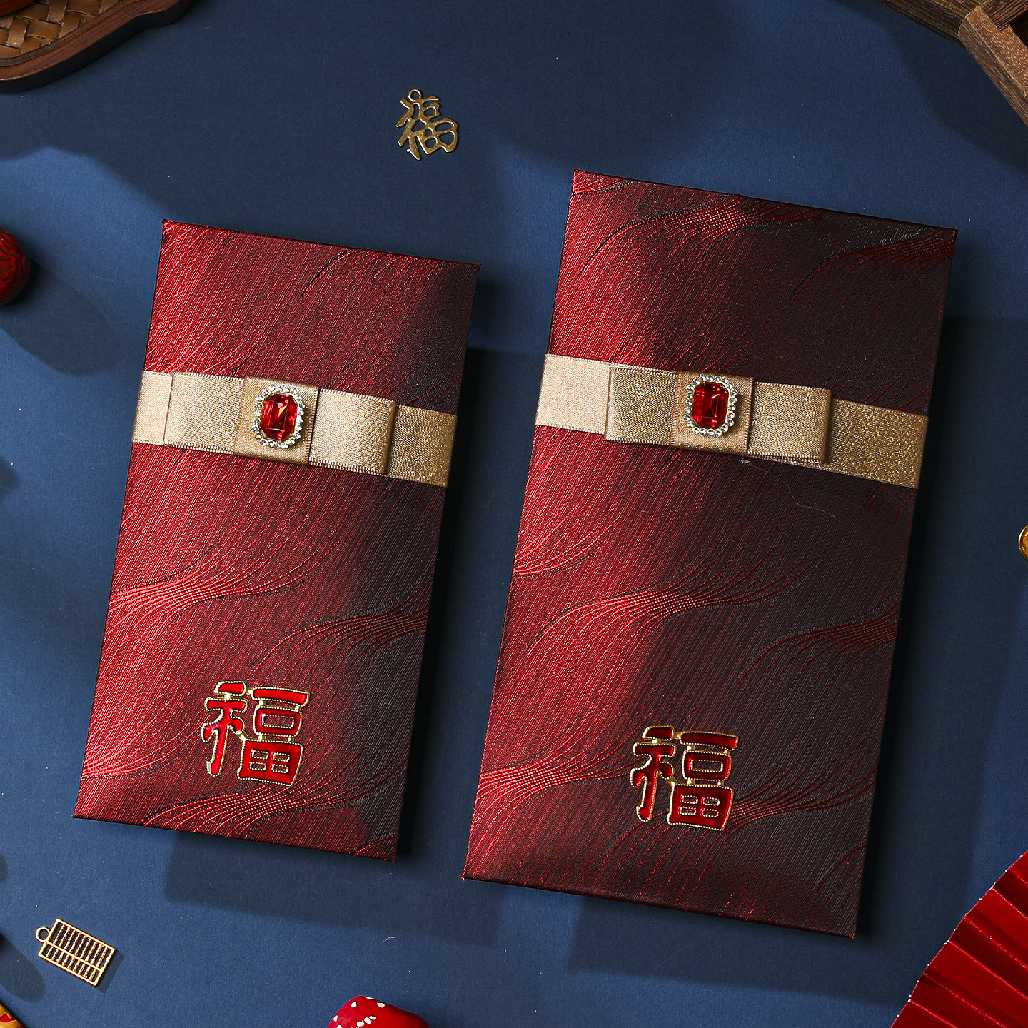 新年红包2026马年新款高端刺绣丝带千元万元利是封袋春节过年通用