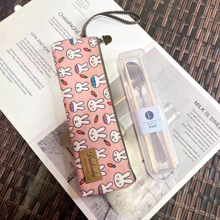 便携餐具可爱卡通便携收纳袋筷子勺子刀叉布袋外出野餐收纳保护套,箱包皮具/热销女包/男包,证件包,淘宝优惠券,粉丝福利购,淘宝优惠卷