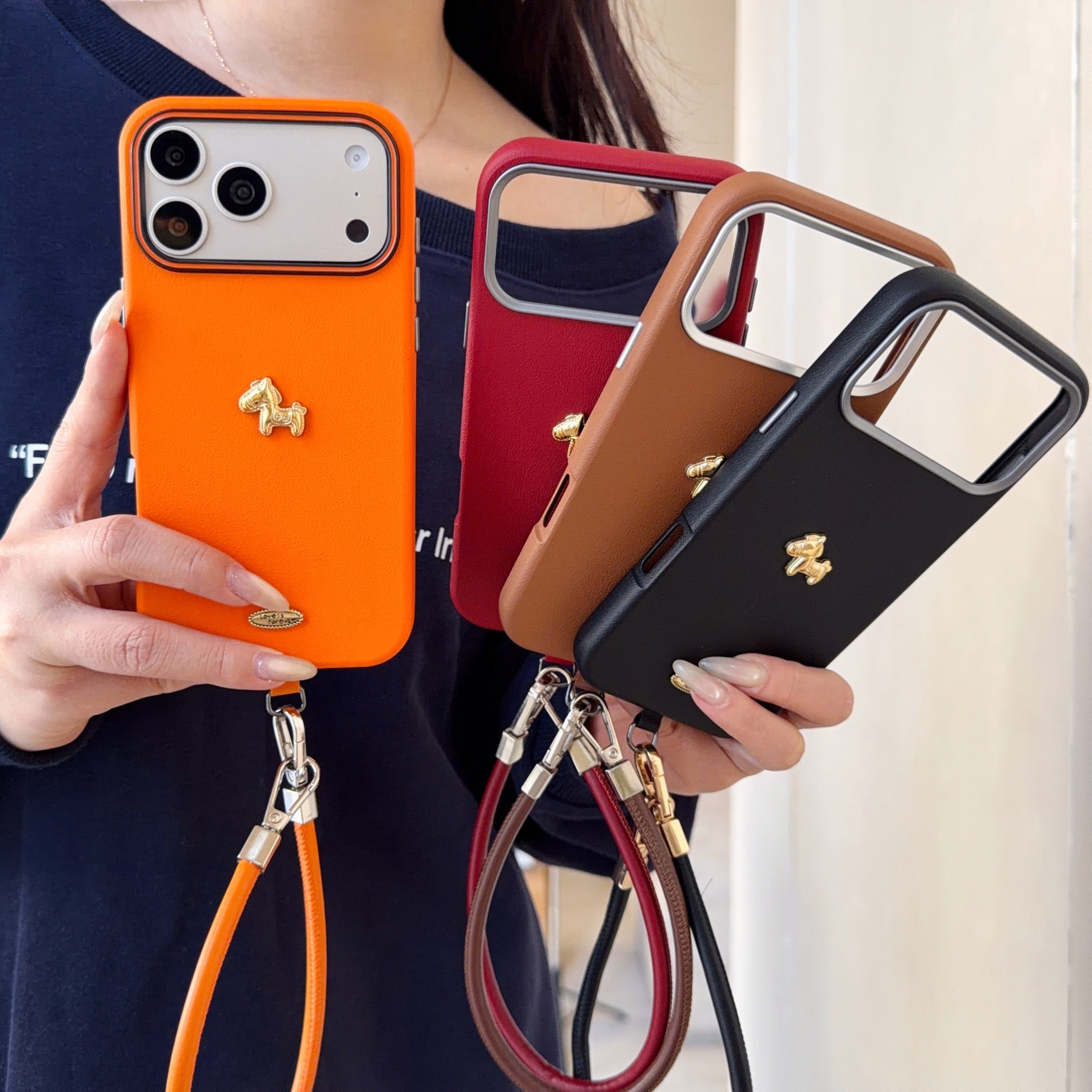 适用iphone17马年手机壳苹果15promax的防摔保护套新年款16p/14/13/1211全包硅胶air网红ins女红色皮纹带挂绳,3C数码配件,手机保护套/壳,淘宝优惠券,粉丝福利购,淘宝优惠卷