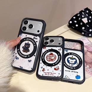 鎏金苹果猫咪小熊狗狗支点壳适用苹果17promax手机壳iphone16新款 14pm全包保护壳 15pro女款