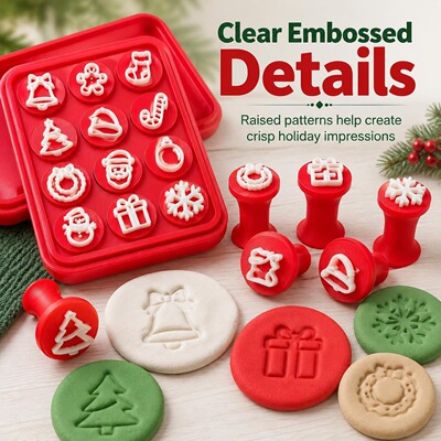 跨境新款 Christmas-themed soft rubber stamp 圣诞主题软陶印章