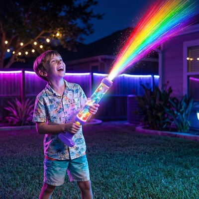 跨境新款 Glowing Rainbow LED Water Blaster 发光彩虹LED喷水枪
