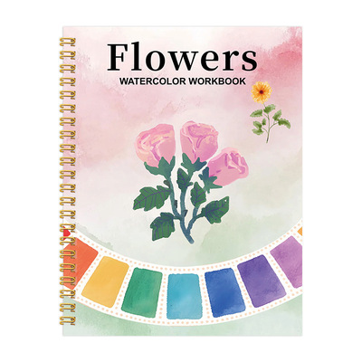 亚马逊新品 WATERCOLOR WORKBOOK 水彩专用着色本水彩画本练习册