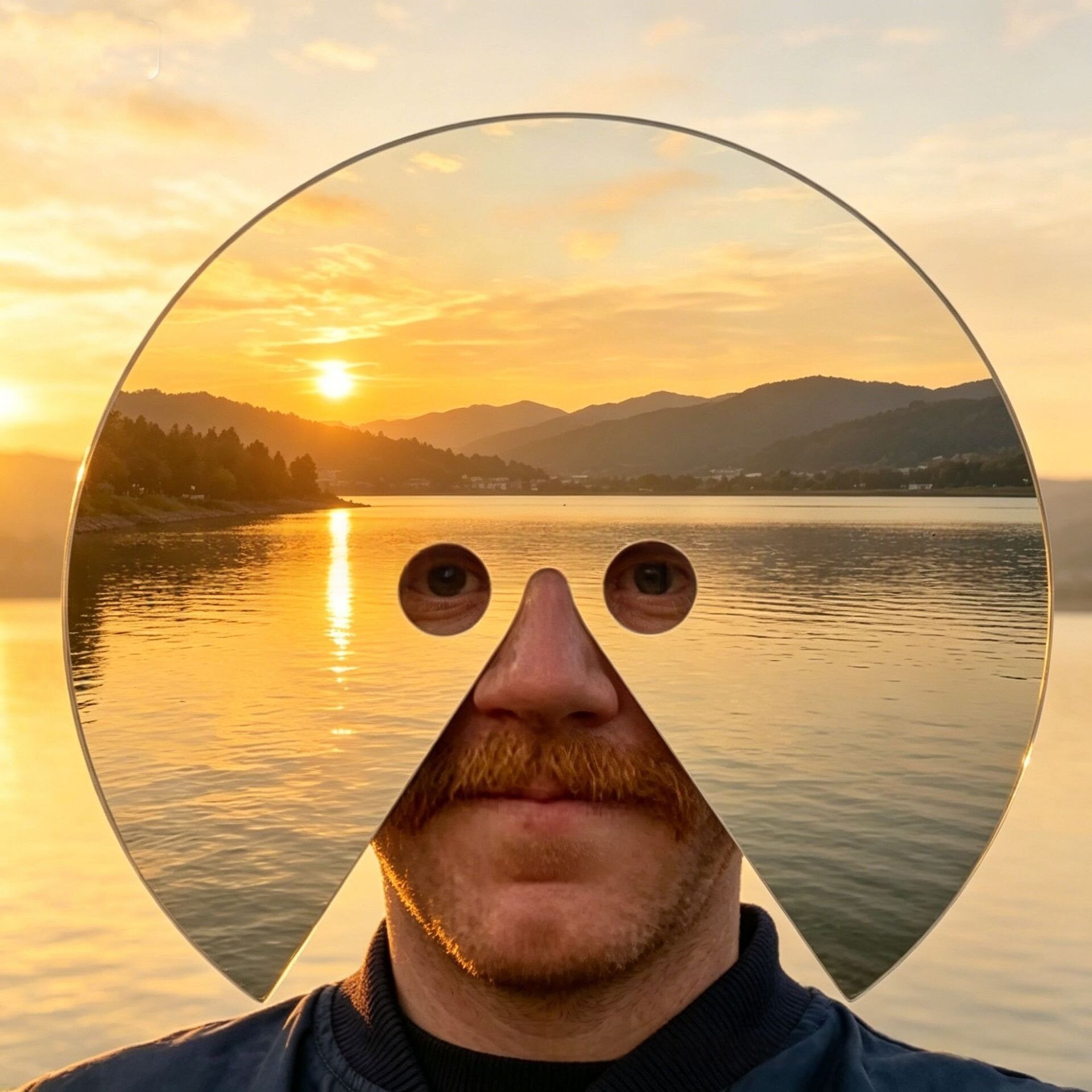 跨境新款 Head-mounted mirror 有趣的头戴式镜面亚克力反光镜面
