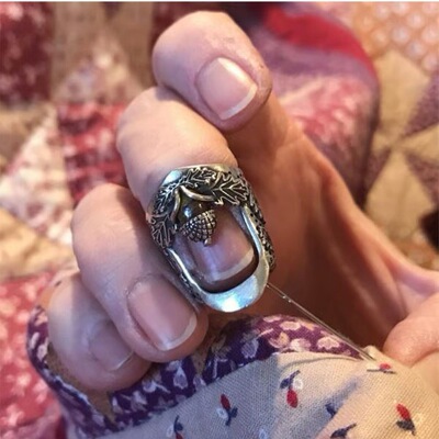 独立站新款创意Open Nail Acorn Thimble家居开口钉橡子顶针工具