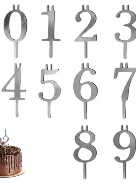 跨境新品 Number Birthday Candle Holder Set 数字生日烛台套装