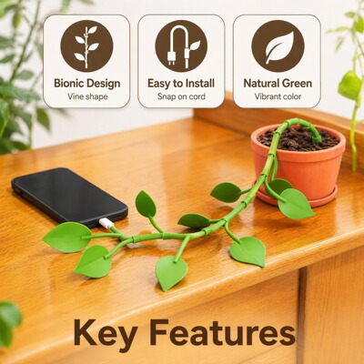 跨境新款 Decorative Vine Cable Organizer绿萝藤蔓理线器工艺品