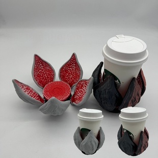 亚马逊新款怪奇物语杯垫 demogorgon coaster 装饰实用摆件桌面