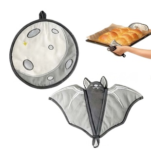 跨境Batlicious Oven Mitts & Pot Holders Set 烤箱蝙蝠手套套装