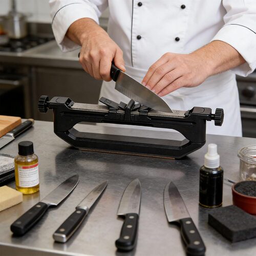 跨境新款Portable Knife Sharpener便携式厨房精密磨刀器厨房工具