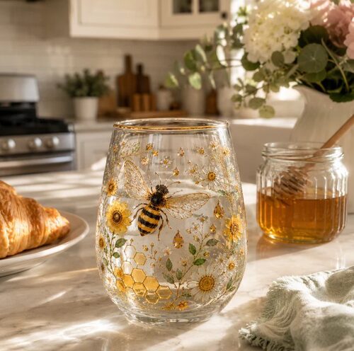 跨境新款 Hummingbird Joy Tea Cup 蜂鸟蜜蜂茶杯家居玻璃工艺品