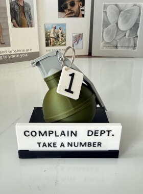 Funny Complaint Dept Grenade Figure 有趣的投诉部门手榴弹模型