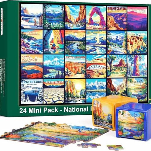 跨境新品24-Day Jigsaw Puzzle Advent Calendar24天拼图降临日历