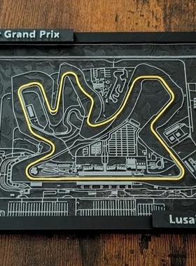 跨境新款f1赛车赛道模型3D打印微缩模型一级方程式收藏摆件装饰