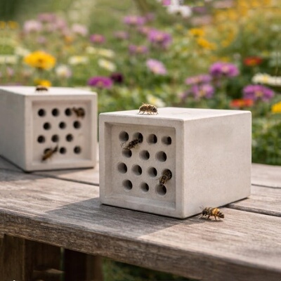 跨境新品 Bee Hive Insect House 蜜蜂蜂巢旅馆3D打印工艺品摆件