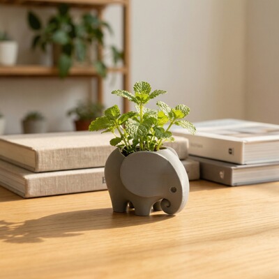 跨境新款Mini Elephant Succulent Planter Pot 迷你大象多肉花盆