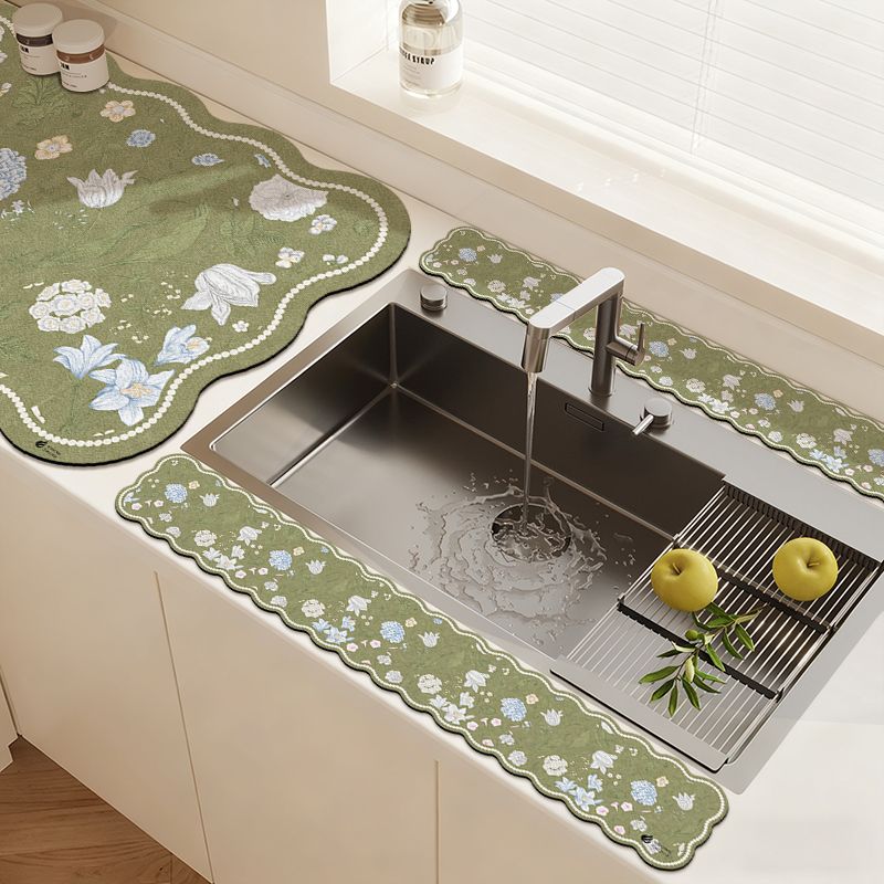 厨房水龙头沥水垫吸水垫长条窄边水槽台面硅藻泥速干ins风吸水垫