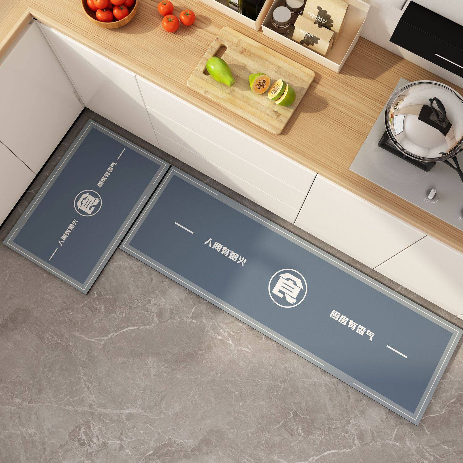 简约厨房地垫pvc防水防油免洗可擦脚垫可裁剪易打理家用长条垫子,居家布艺,厨房地垫,淘宝优惠券,粉丝福利购,淘宝优惠卷