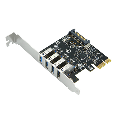 台湾进口原装芯片台式机PCIe转USB3.0 转接卡PCIe USB3.0扩展卡2口4口VL805&ASM1042&ASM1061