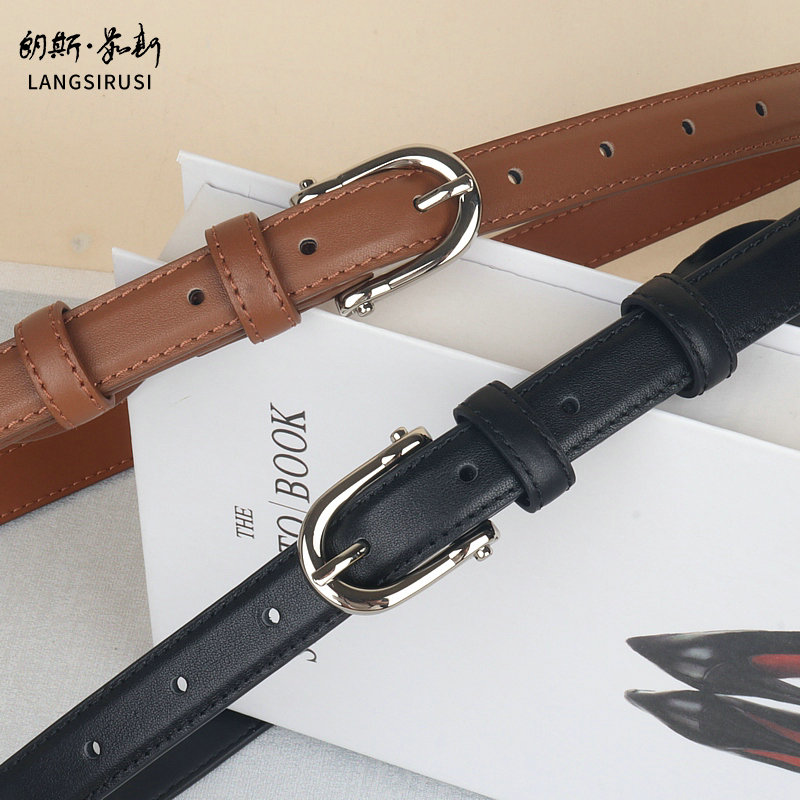 朗斯·茹斯女士银扣真皮小腰带