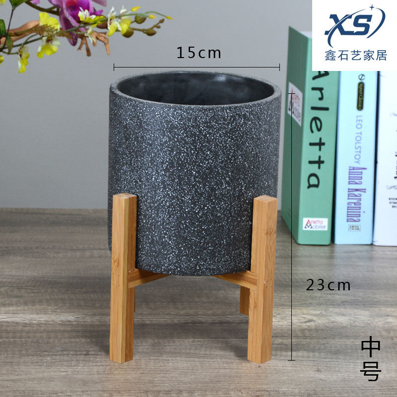 极速.Solid wood balcony fourx legs flower rack green plant b