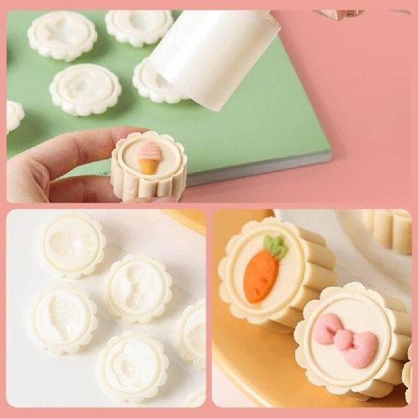 极速25g Plasticj Material Mooncake Molds Cute Shapes Plastic