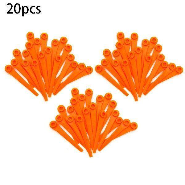 新品20 Pcs Lawn Mower Plastic Blades Grass TrimmTer Part Pla