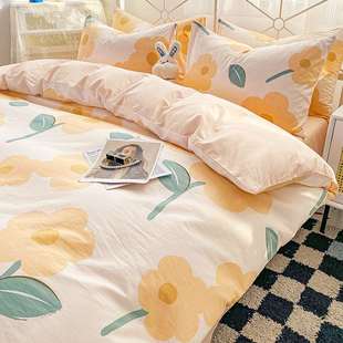 极速ins纯棉被套单件l100全棉床单被罩150x200被单双人200x230床