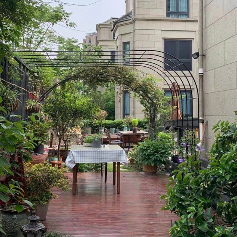 极速户外拱门花架铁艺花支架丝瓜爬藤架I蔷薇铁线莲植物攀爬架吊