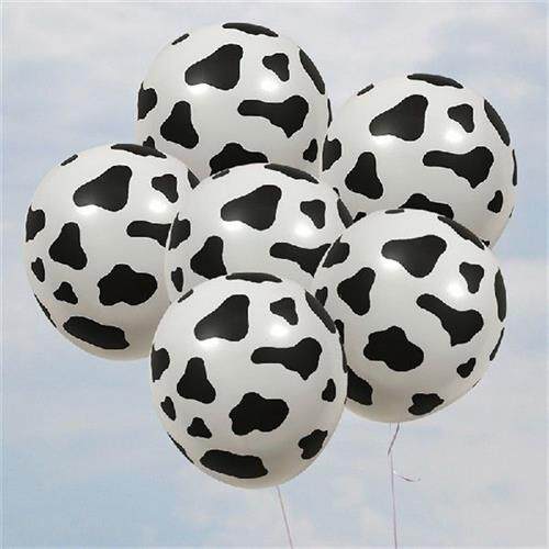 极速10pbcslot 12 Inch Cow Print Pattern Balloon Latex Animal