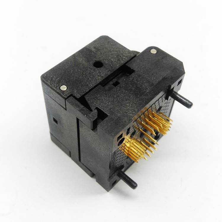 极速QFN48老化座0.4间距测试座翻y盖弹片IC550-0484-004-G适配座