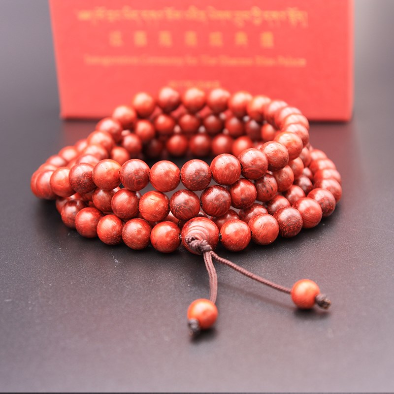 极速108颗老木紫檀佛珠手串手持怀业家用念经佛珠男女Z款藏式手串