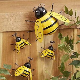 Metal Art BEumble 极速4 Backyard Decorative Bee Garden PCS