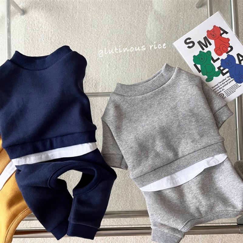 极速狗狗休闲衣比熊博美雪纳瑞宠物小型犬四脚衣秋冬X新款猫潮流