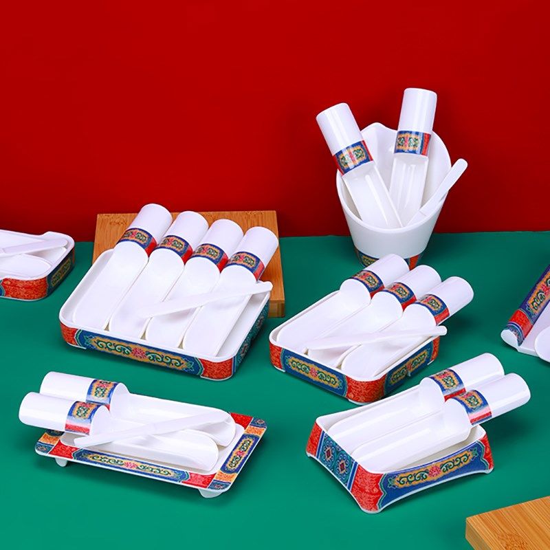 极速新款密胺仿竹筒不发霉商用z火锅虾滑餐具创意三色虾滑鱼滑制,餐饮具,盘,淘宝优惠券,粉丝福利购,淘宝优惠卷