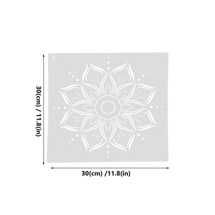 极速12pcsd Mandala Stencils DIY Practical Mandala Theme Pain
