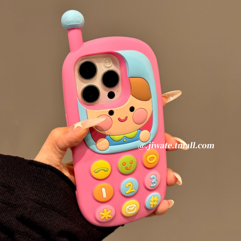 卡通娃娃机女孩大哥大硅胶手机壳