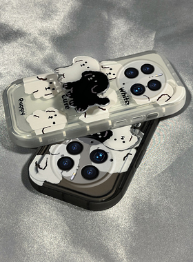 可爱卡通狗狗支架适用华为mate50手机壳p60全包mate40pro防摔mate30女款nova9/10软套荣耀80情侣荣耀50/7060