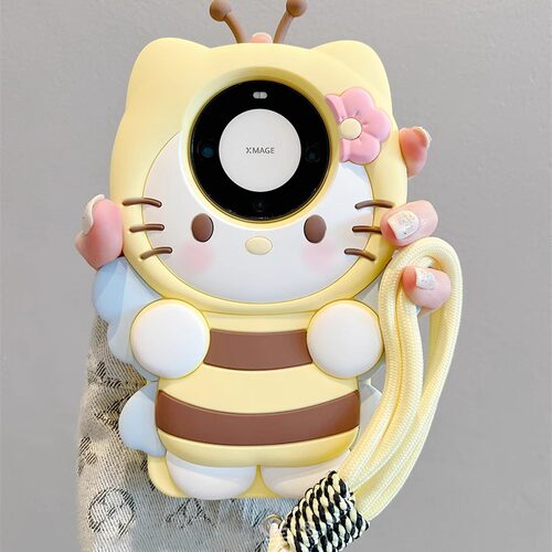 立体软硅胶套可爱蜜蜂猫咪手机壳