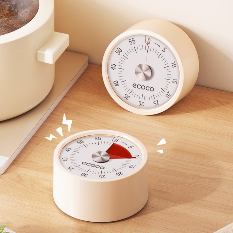学生做题闹钟时钟倒计时器！ 便携厨房机械磁吸定时机器无需电池