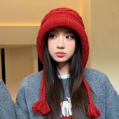 欧倍雅甜美可爱保暖护耳小红帽