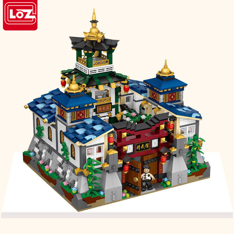 俐智loz精武馆小颗粒积木拼装拼插玩具创意diy建筑模型高难度成人