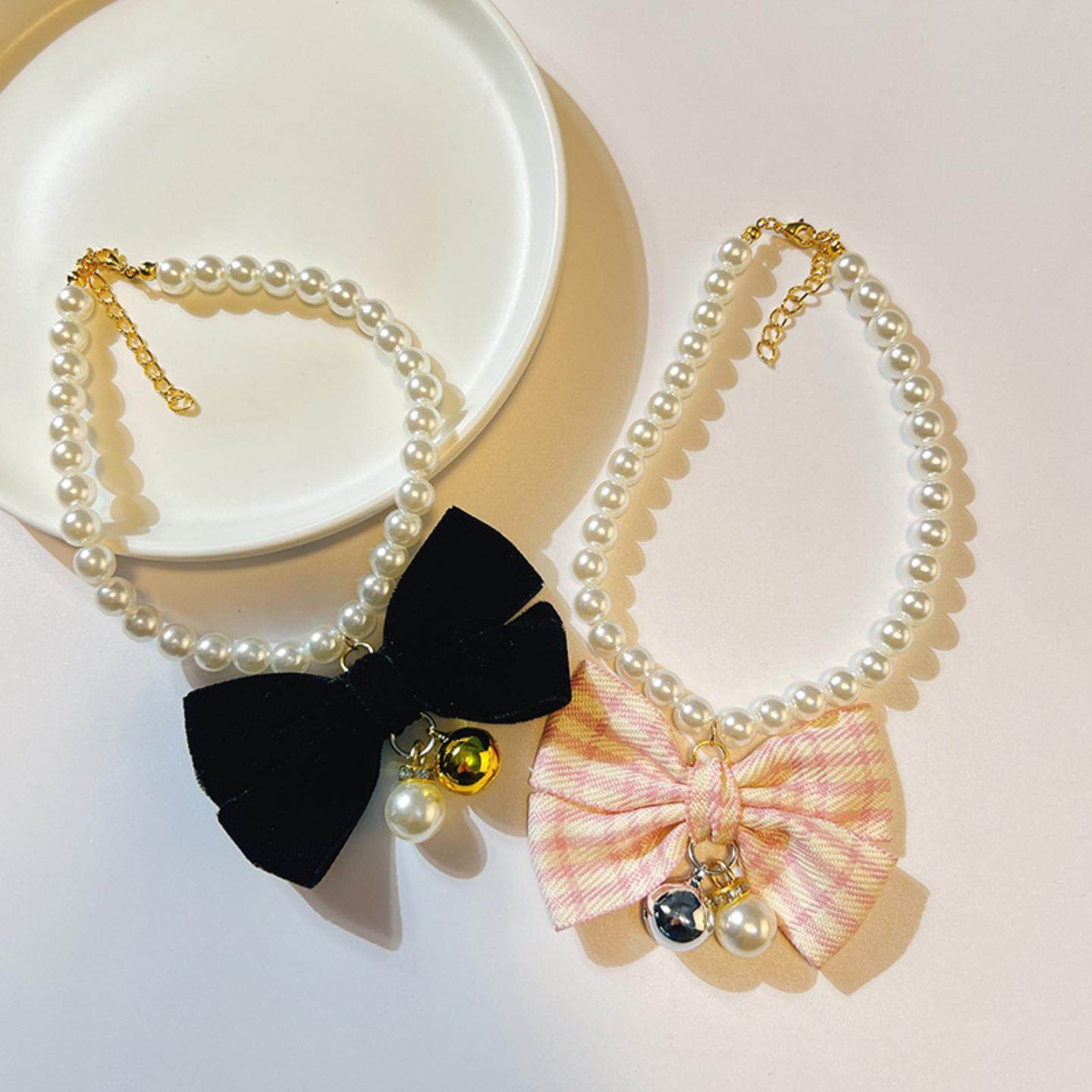 宠物珍珠项链猫咪项圈狗狗铃铛蝴蝶结脖圈可爱装饰品猫狗用品,模玩/动漫/周边/娃圈三坑/桌游,棉花娃娃场景道具娃屋,淘宝优惠券,粉丝福利购,淘宝优惠卷