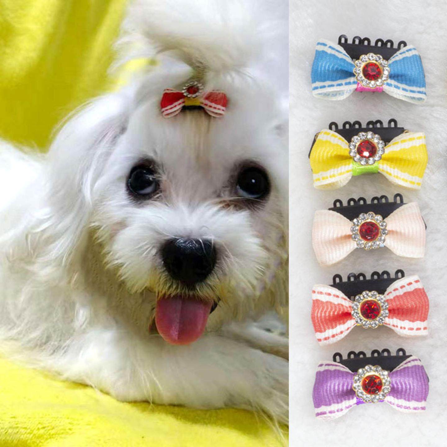 蝴蝶结狗狗发卡约克夏马尔济斯比熊犬宠物饰品发夹碎发夹猫狗通用,模玩/动漫/周边/娃圈三坑/桌游,棉花娃娃场景道具娃屋,淘宝优惠券,粉丝福利购,淘宝优惠卷
