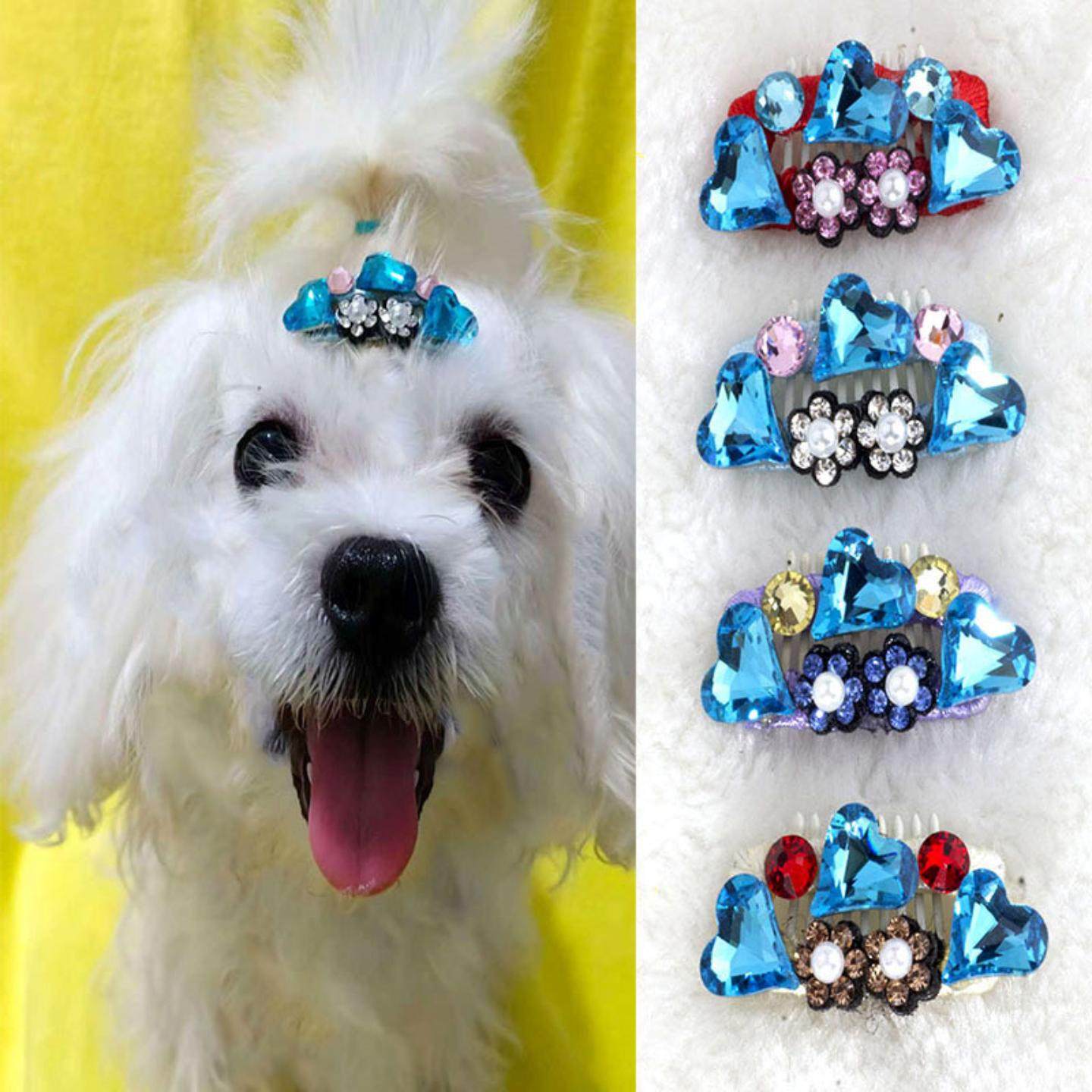 新款满钻款手工狗狗炫彩发夹约克夏马尔济斯发卡宠物饰品碎发夹,模玩/动漫/周边/娃圈三坑/桌游,棉花娃娃场景道具娃屋,淘宝优惠券,粉丝福利购,淘宝优惠卷