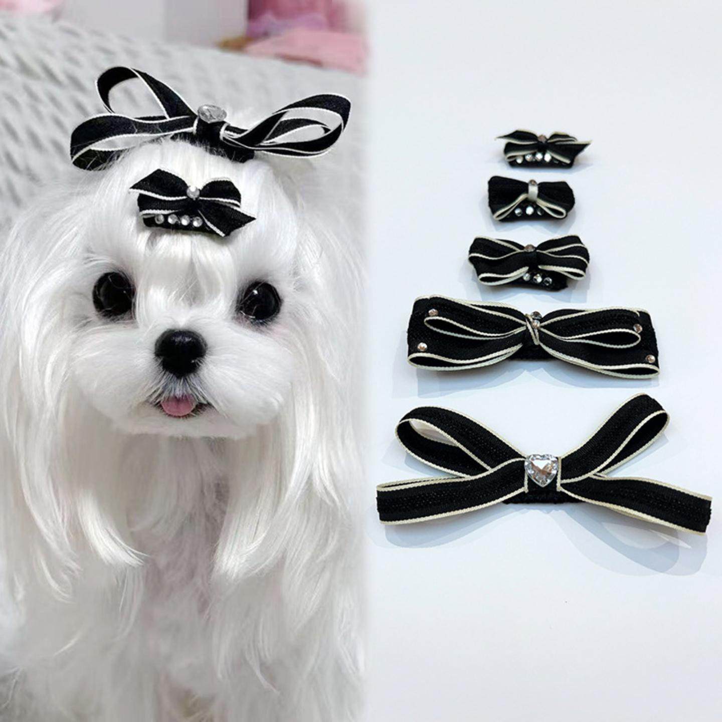 约克夏夹子狗狗蝴蝶结马尔济斯发夹雪纳瑞饰品小香风配饰黑白发卡,模玩/动漫/周边/娃圈三坑/桌游,棉花娃娃场景道具娃屋,淘宝优惠券,粉丝福利购,淘宝优惠卷