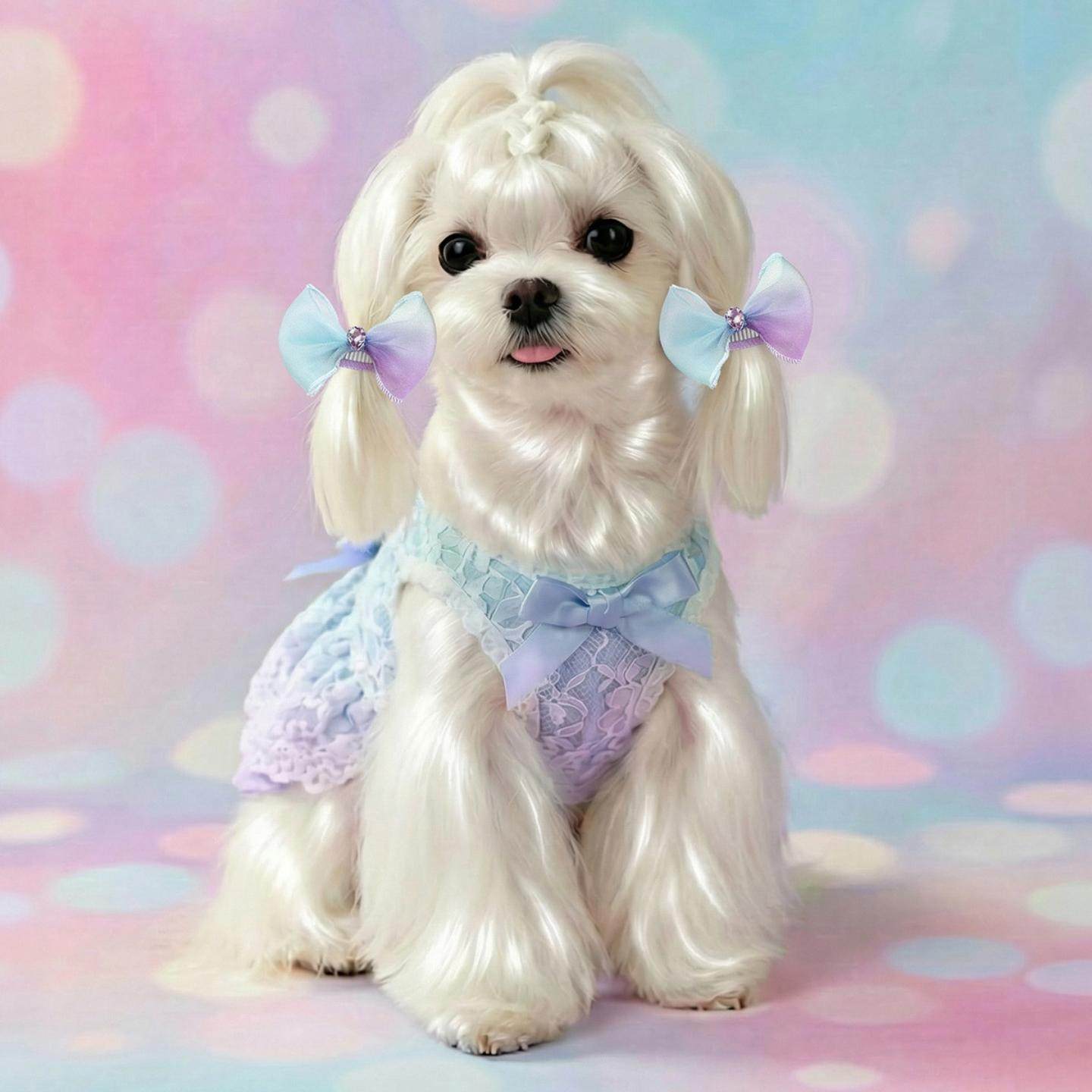 现货服装宠物小狗猫咪发夹饰品马尔济斯约克夏BB夹仙女蝴蝶结夹子,模玩/动漫/周边/娃圈三坑/桌游,棉花娃娃场景道具娃屋,淘宝优惠券,粉丝福利购,淘宝优惠卷