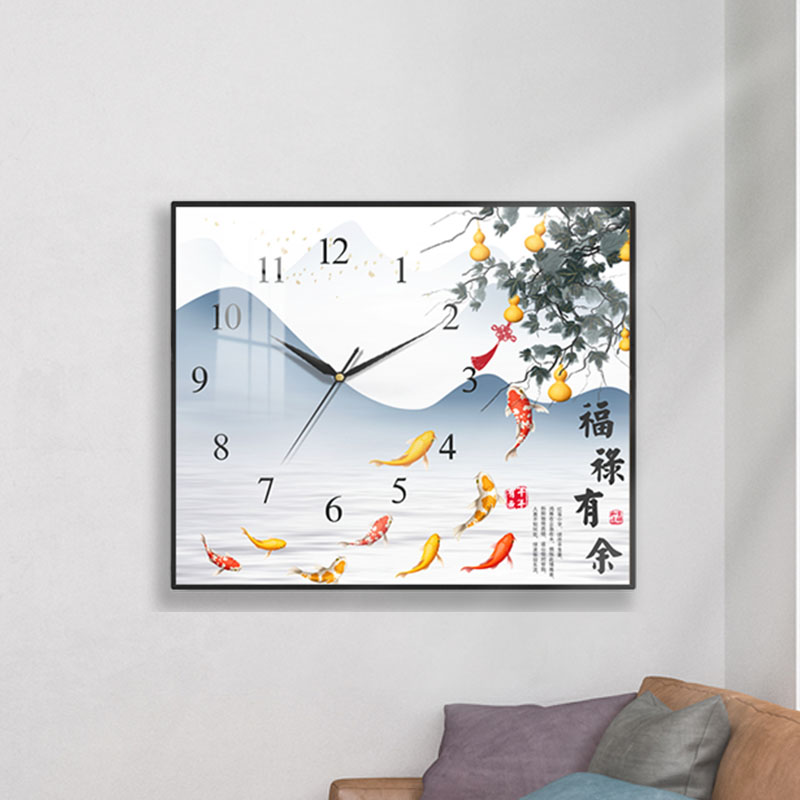 钟表客厅创意电表箱m装饰画挂钟家用表遮瑕疵电源箱挂画电闸开关